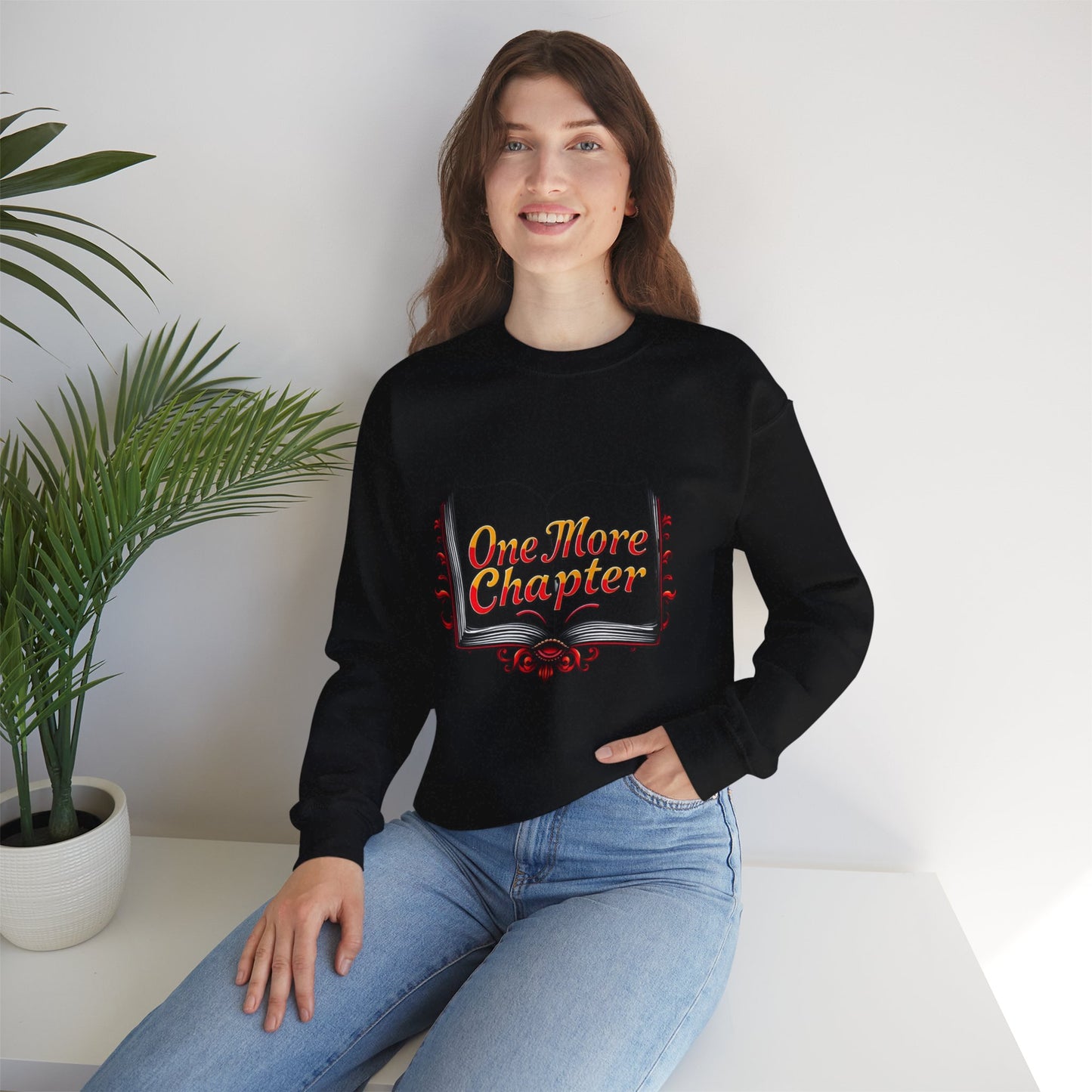 Crewneck Sweatshirt - 'One More Chapter' Book Lover Design