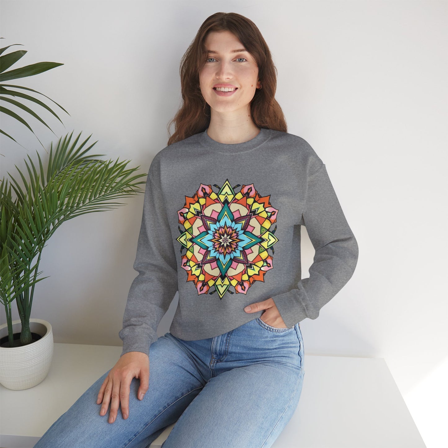 Geometric Crewneck Sweatshirt