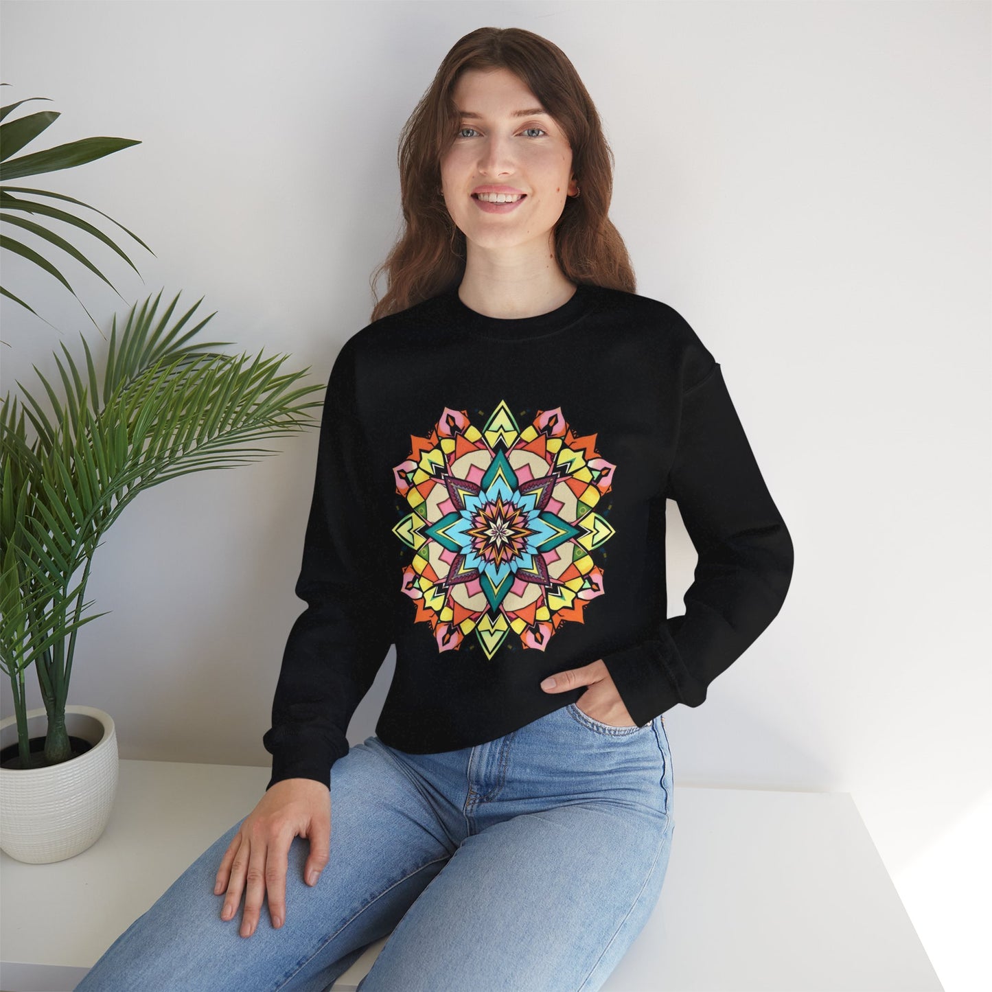 Geometric Crewneck Sweatshirt